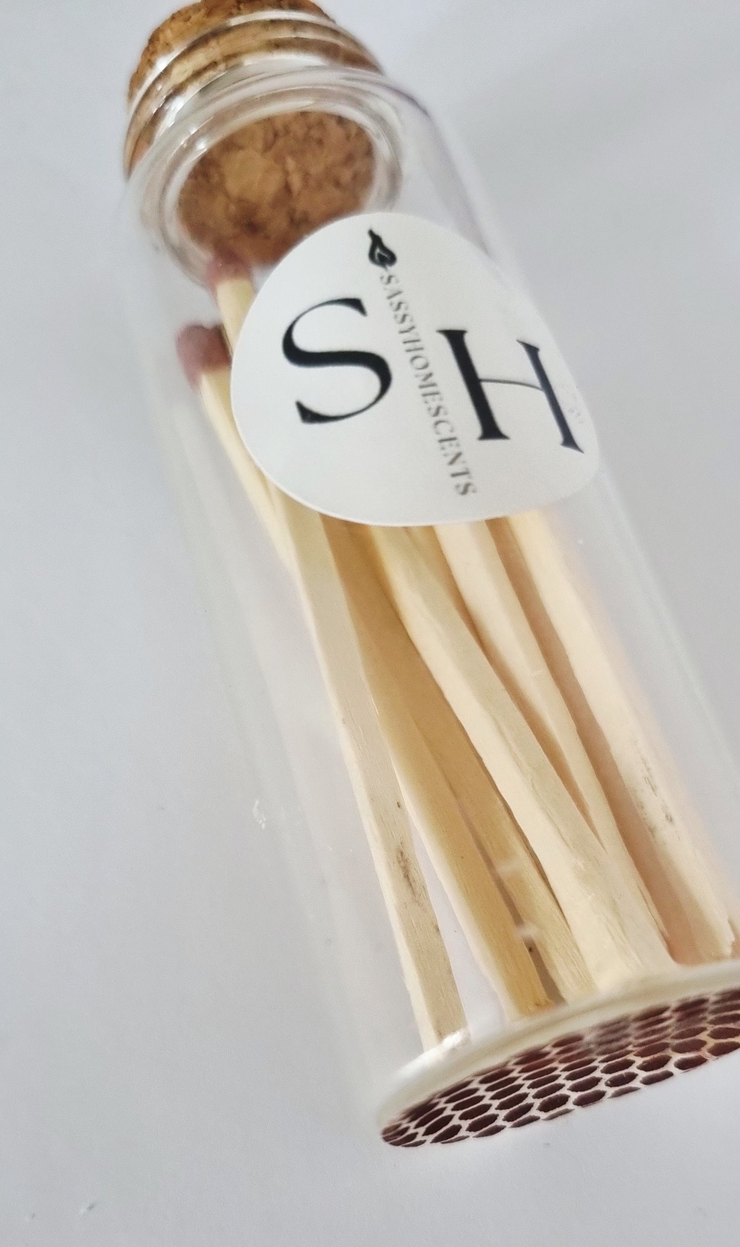 Safety matches with cork lid for glass bottles for gifting