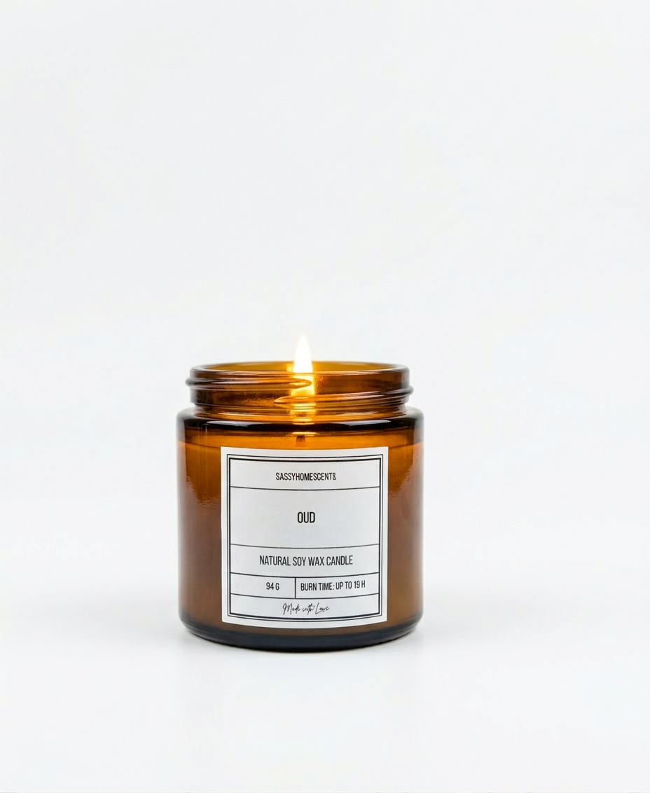 Luxury Oud Scented Candle | Rich Moroccan Fragrance | UK Soy Wax