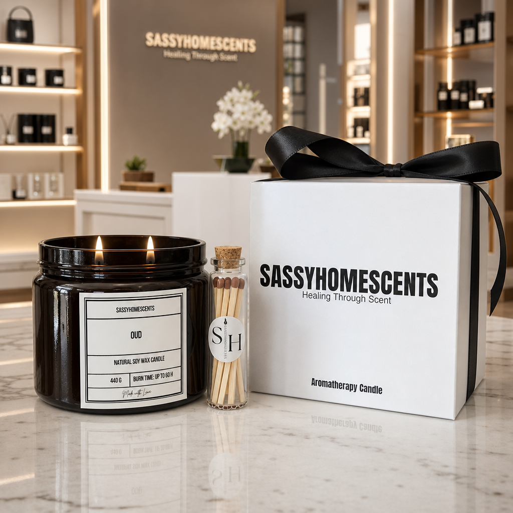 Ultimate Gift Set – Large Candle, Matches & Gift Wrap | Sassy Home Scents