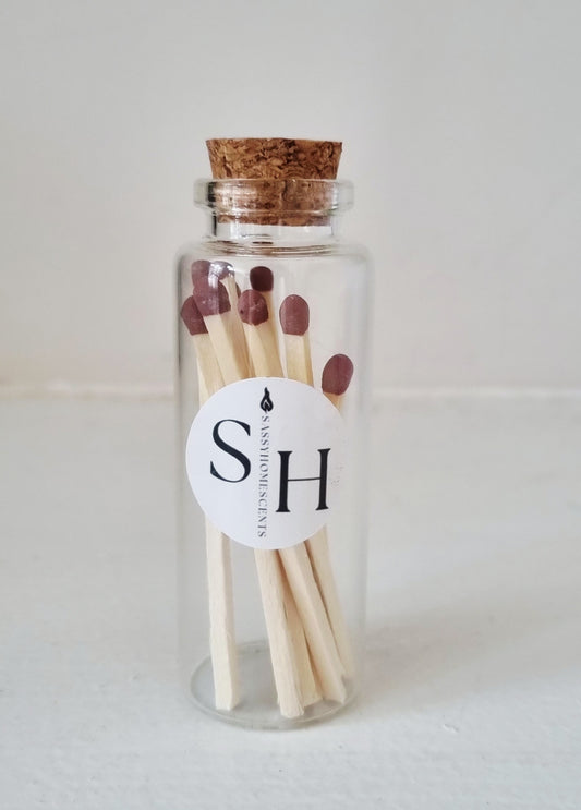 Safety matches with cork lid for glass bottles for gifting