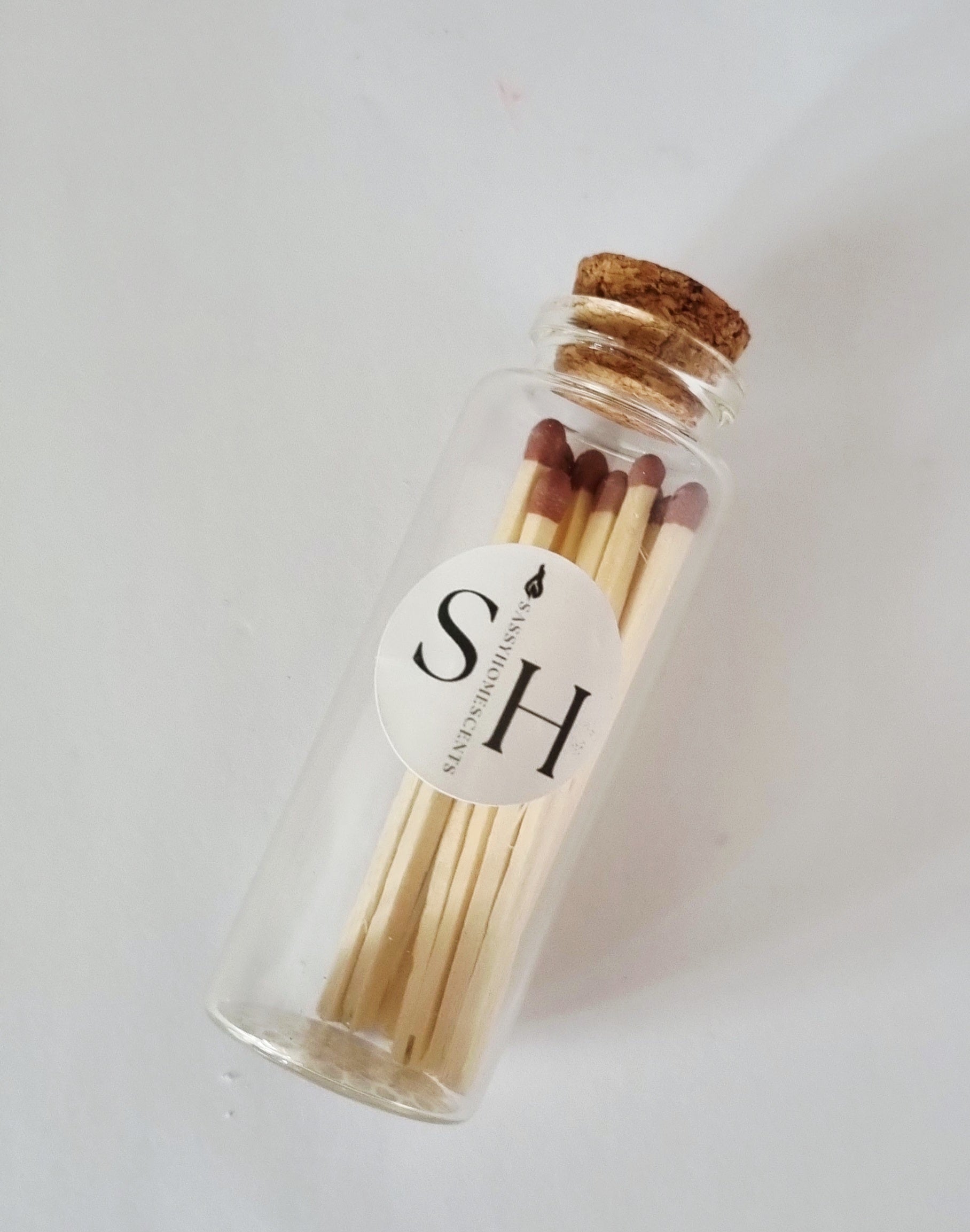 Safety matches with cork lid for glass bottles for gifting