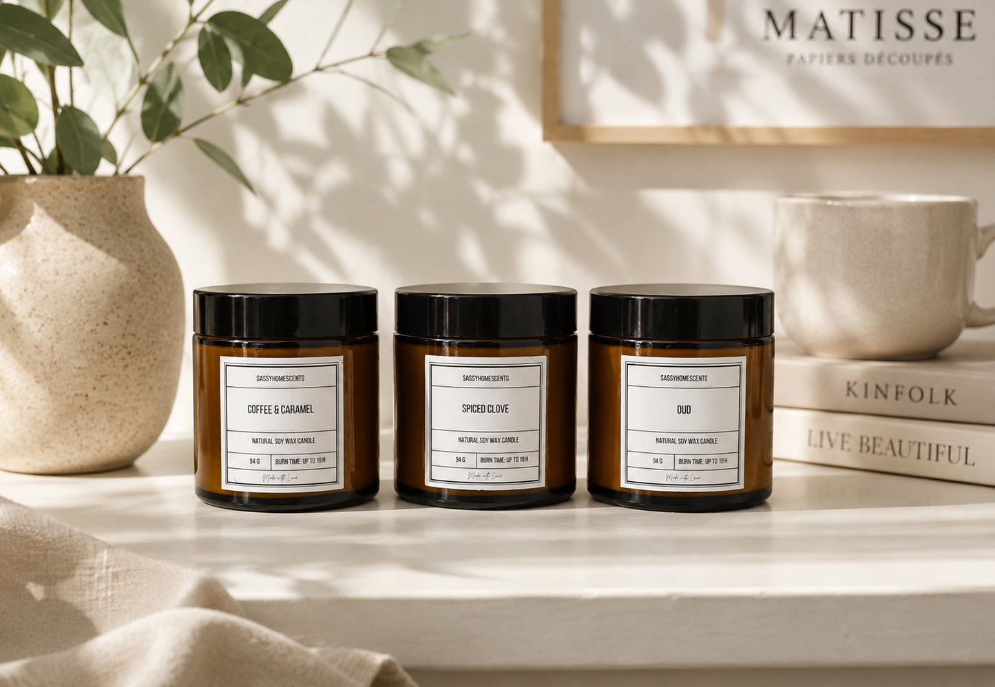 Signature Scent Trio – 3 Soy Candles Bundle | Sassy Home Scents